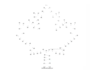 Iconic Canadian maple leaf, every point traced through 70 numbered printable dots