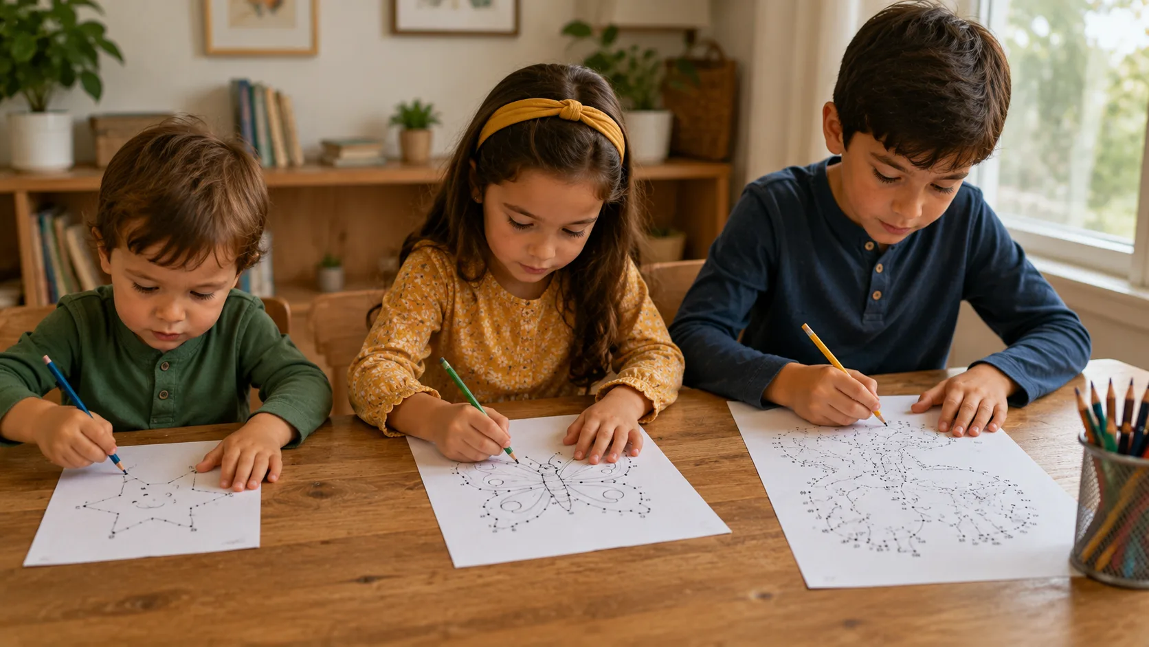 Dot-to-dot puzzle recommendations organized by age