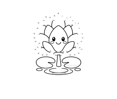 Lotus Flower dot to dot printable